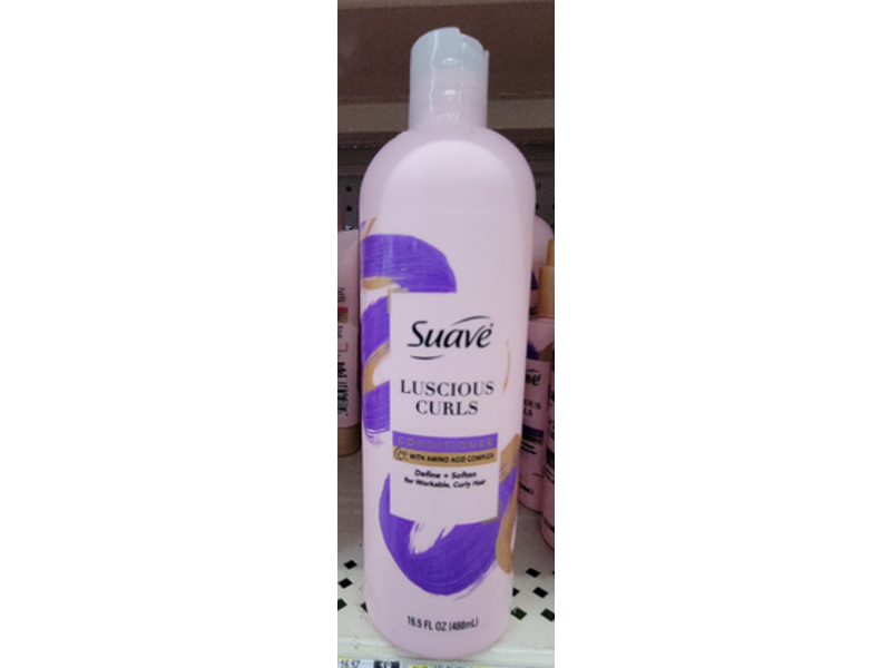 Suave Luscious Curls Conditioner, Amino Acids Complex, 16.5 fl oz/488 mL