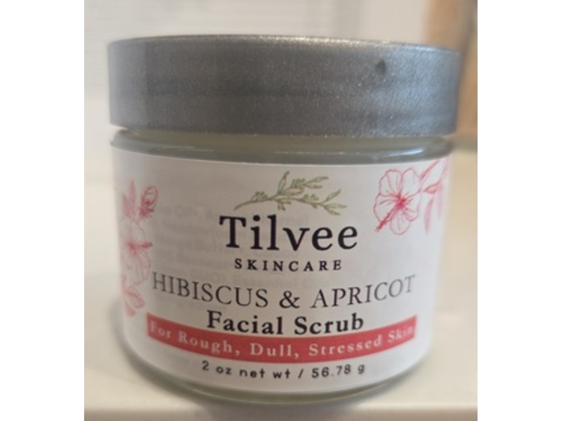 Tilvee Skin Care Facial Scrub, Hibiscus & Apricot, 2 oz/56.78 g