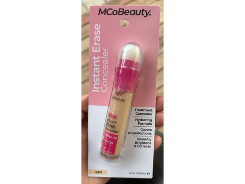 MCo Beauty Instant Erase Concealer, Light, 0.20 fl oz/6 mL