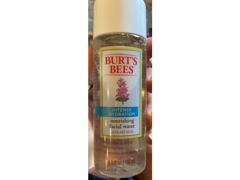 Burt's Bees Nourishing Facial Water, Intense Hydration, Clary Sage, 4 fl oz/118 mL, Pack Of 3