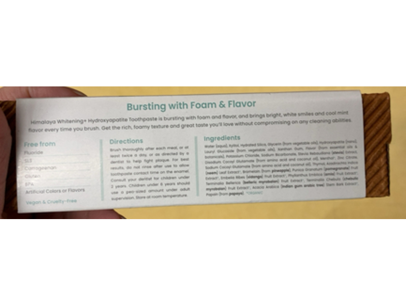 Himalaya Botanique Whitening + Hydroxyapatite Toothpaste, Mint, 4.0 oz/113 g