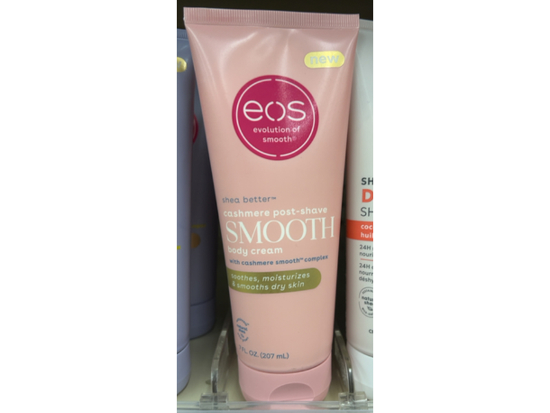 EOS Shea Better Post-Shave Smooth Body Cream, Cashmere Smooth Complex, 7 fl oz/207 mL