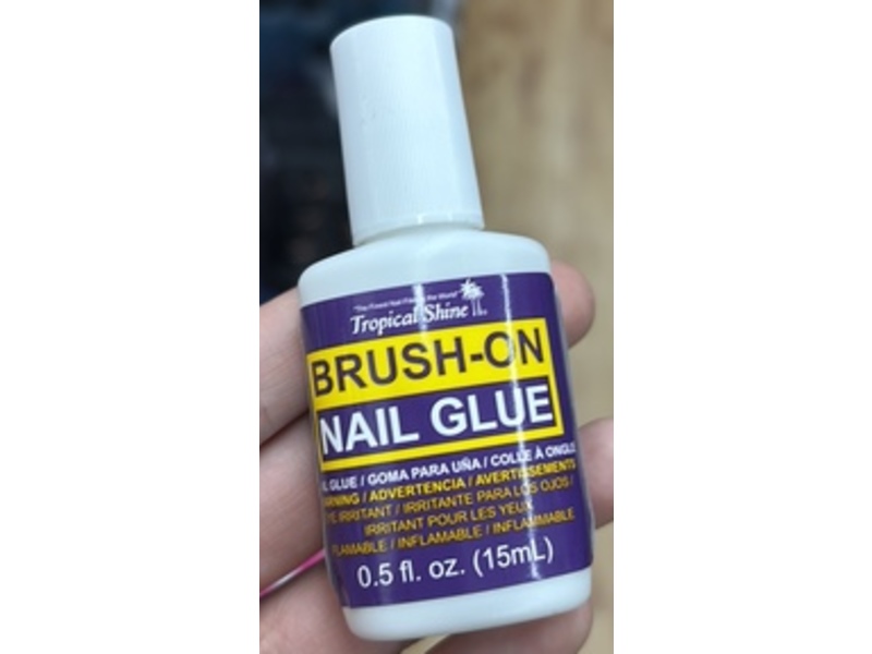 Tropical Shine Brush-On Nail Glue, 0.5 fl oz/15 mL
