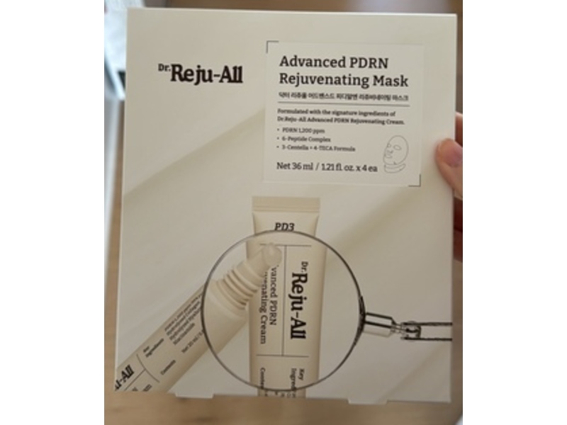 Dr. Reju-All Advanced PDRN Rejuvenating Mask, 1.21 fl oz/36 mL, 4 Count