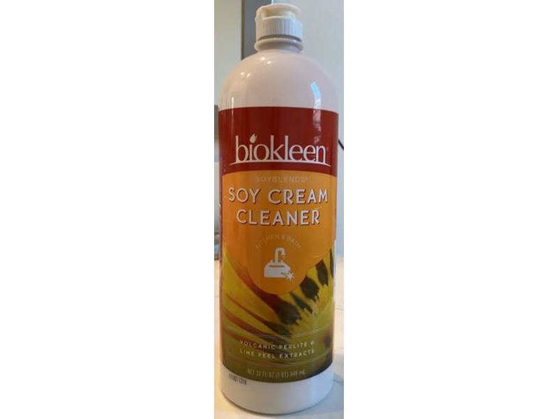 Biokleen Soy Cream Cleaner, Volcanic Perlite & Mint Cleaning Powder, 32 fl oz/946 mL