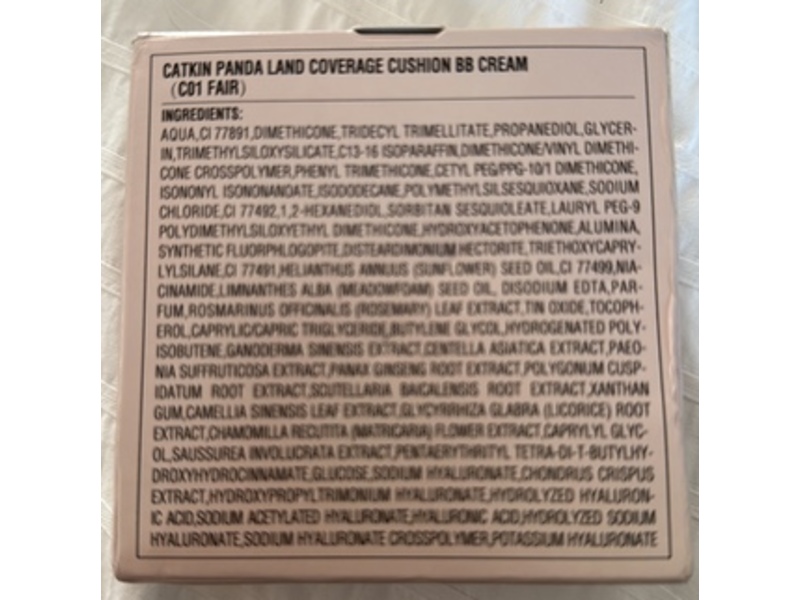 Catkin Panda Land Coverage Cushion BB Cream, C01 Fair, 1.06 oz/30 g, Pack Of 2