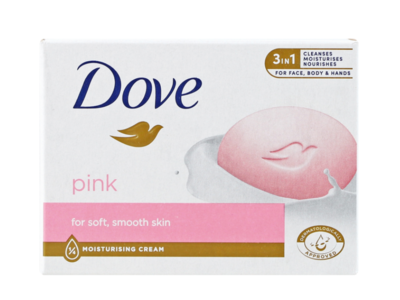 Dove Pink 3 In 1 Cream Bar Soap, 3.17 oz/90 g, Pack Of 8