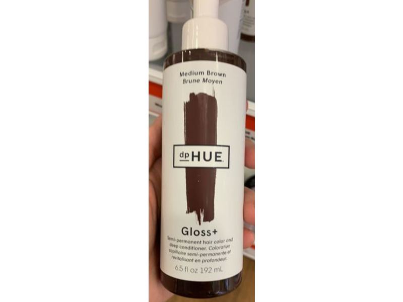 dpHUE Gloss+ Semi-Permanent Hair Color & Deep Conditioner, Medium Brown, 6.5 fl oz/192 mL