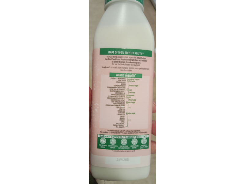 Garnier Ultimate Blends conditioner, 350 mL