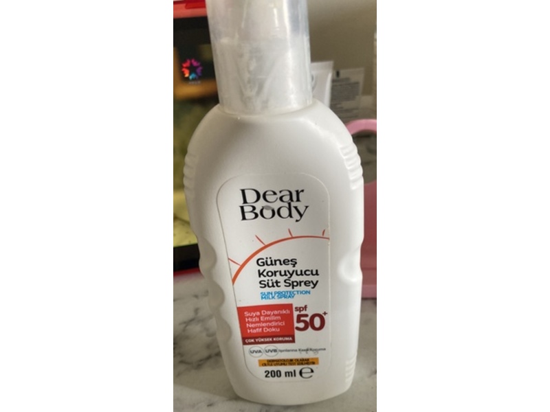 Dear Body Sunscreen Milk Spray, SPF 50+, 200 mL