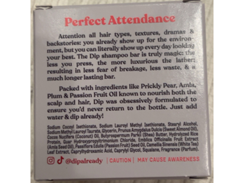 Dip Color Safe Everyday Shampoo Bar, Mimosa & Sandalwood, 4 oz/113 g