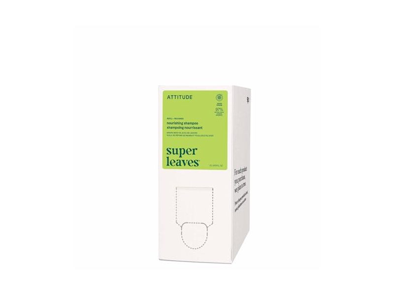 Attitude Super Leaves Nourishing Shampoo, Grape Seed & Olive Leaves, 67.6 fl oz/2 L