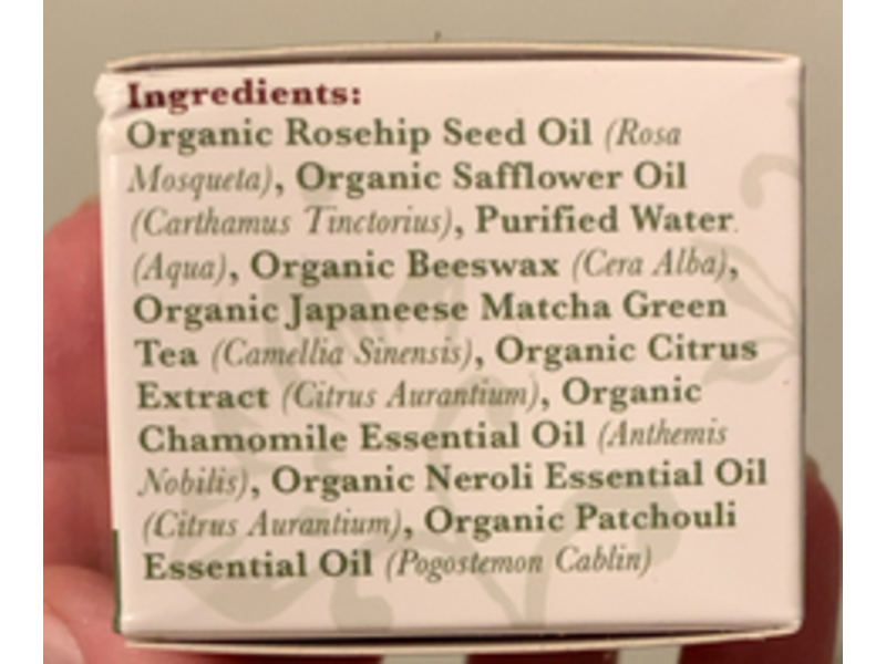 Sanre Organic Skinfood Green Matcha Tea & Rosa Mosqueta Cream, Dawn Delight, 1.1 oz/33 mL