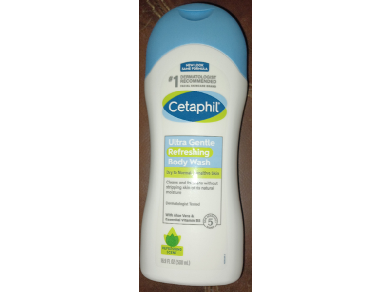 Cetaphil Ultra Gentle Refreshing Body Wash, Refreshing Scent, 16.9 fl oz/500 mL, Pack Of 3