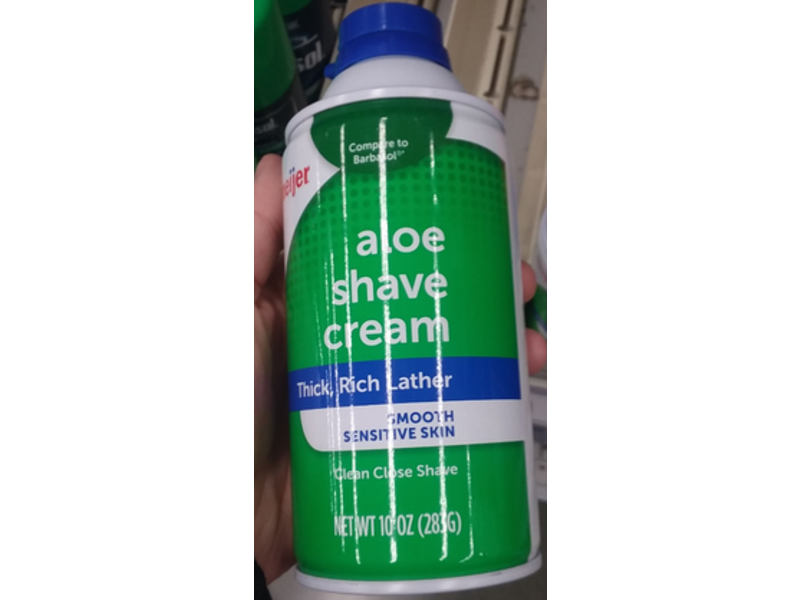 Meijer Aloe Shave Cream, Smooth Sensitive Skin, 10 oz/283 g