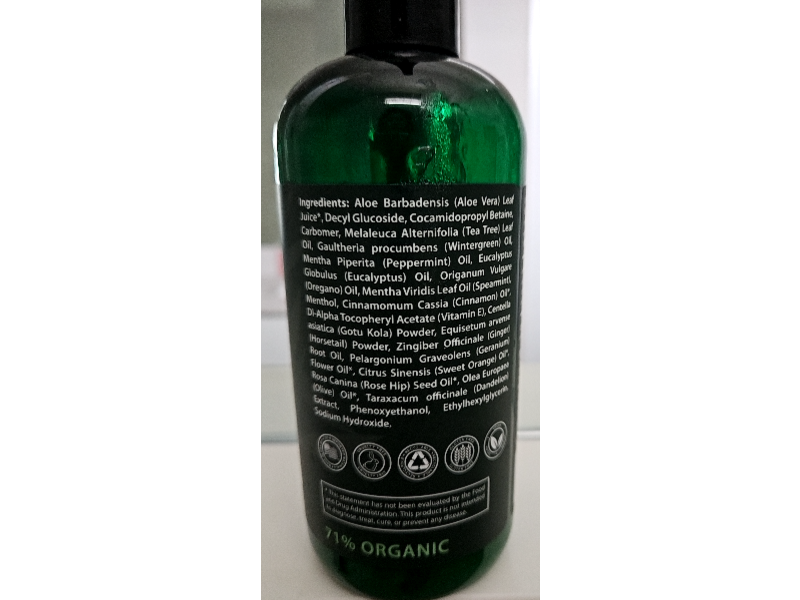 Derma - Nu Natural & Organic Therapeutic Soap All Over Body Wash, Tea Tree & Mint, 16 fl oz/472 mL