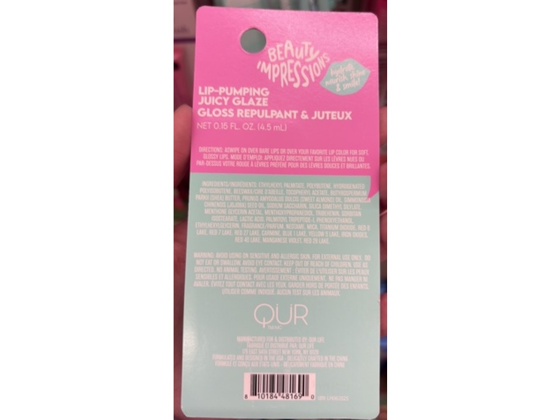 Beauty Impressions Lip-Plumping Juicy Glaze Gloss, 0.15 fl oz/4.5 mL