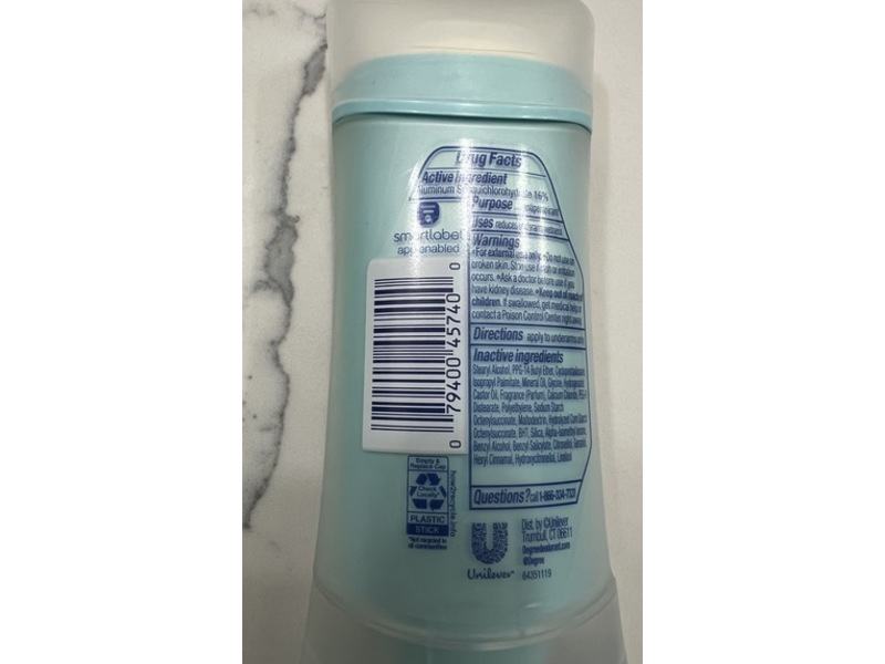 Degree Advanced 72H Antiperspirant Deodorant, White Flower & Lychee, 2.6 oz/74 g
