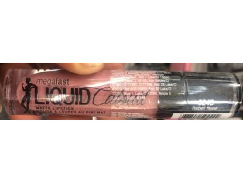 Wet N Wild Megalast Liquid Catsuit Matte Lipstick, Rebel Rose, 6 g