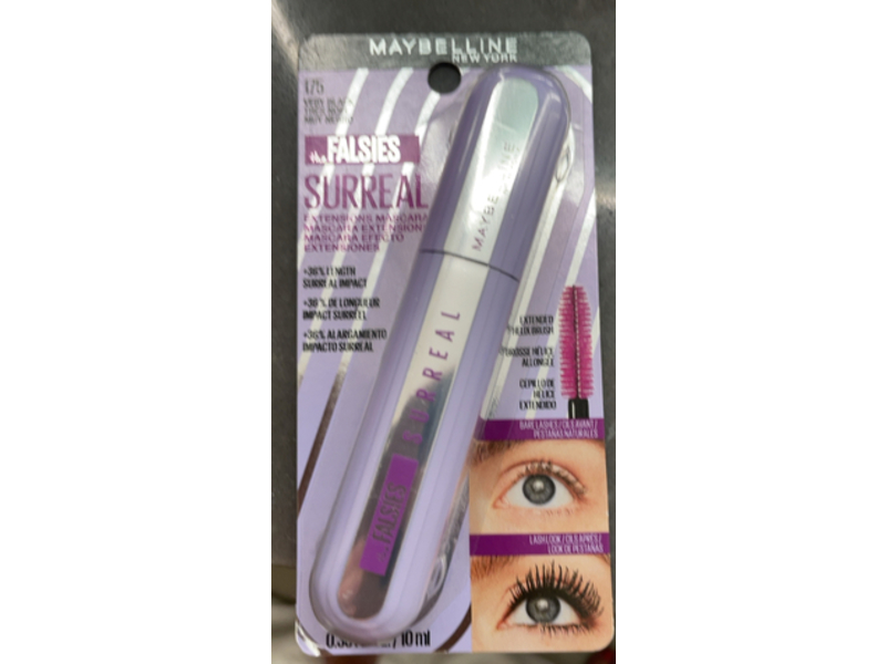 Maybelline The Falsies Surreal Extensions Mascara, Very Black, 0.33 fl oz/10 mL