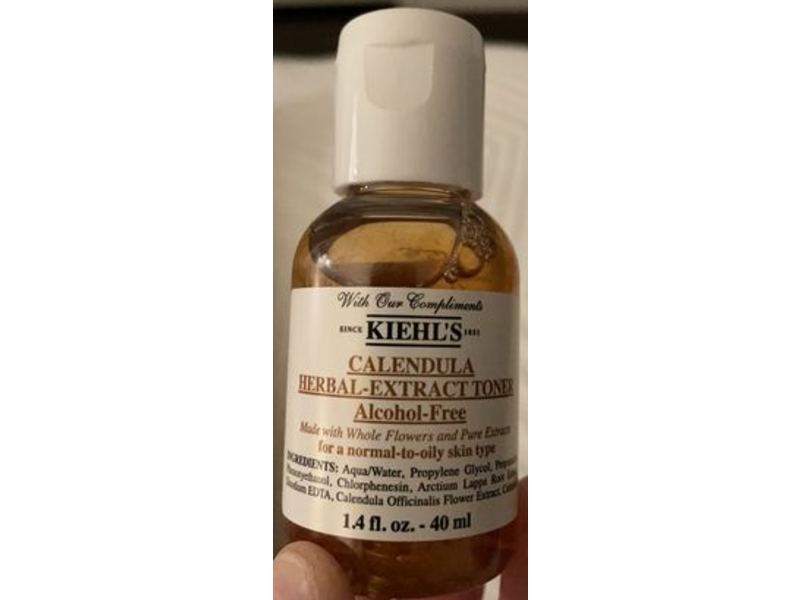Kiehl's Since 1851 Calendula Herbal-Extract Toner, Alcohol-Free, 1.4 fl oz/40 mL
