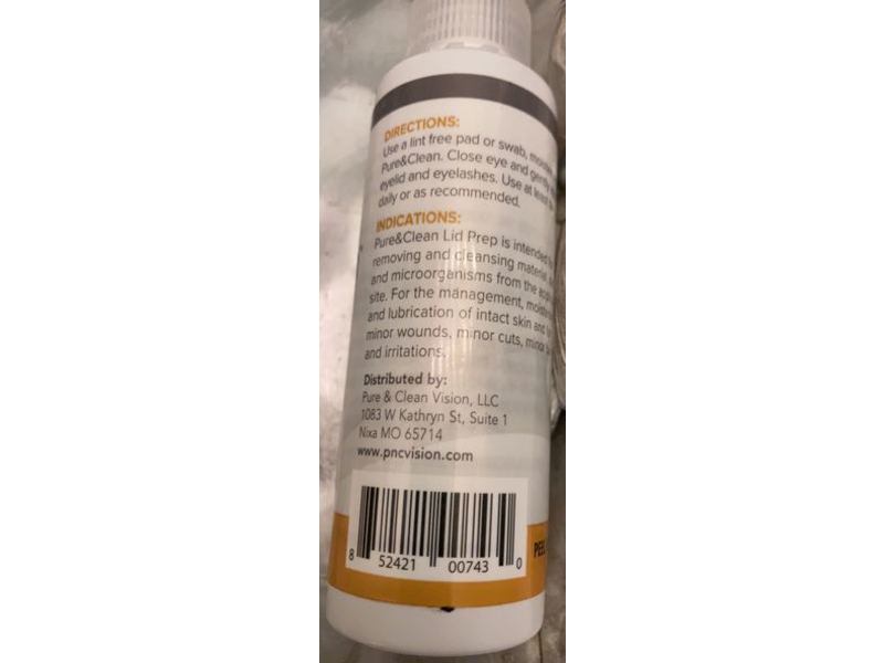 Pure and Clean Lid prep Liquid Spray, 2 fl oz/59 ml