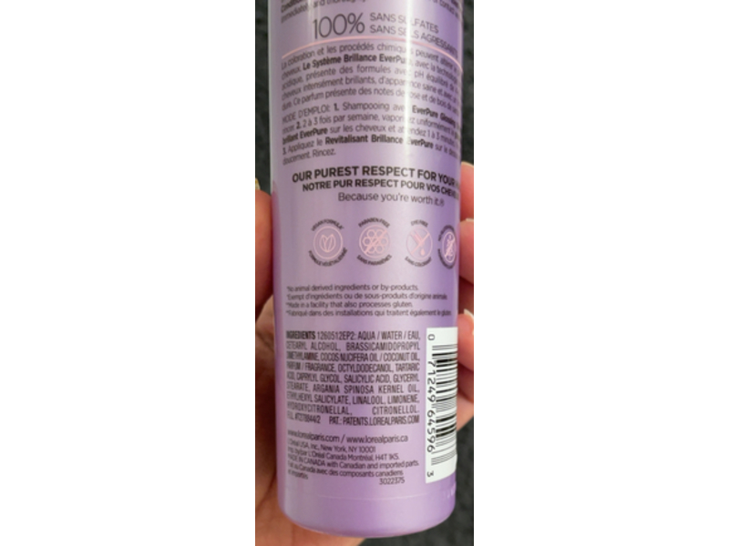 L'Oreal Paris Ever Pure Glossing In Shower Acidic Glaze Hair Spray, 2, 6.7 fl oz/200 mL