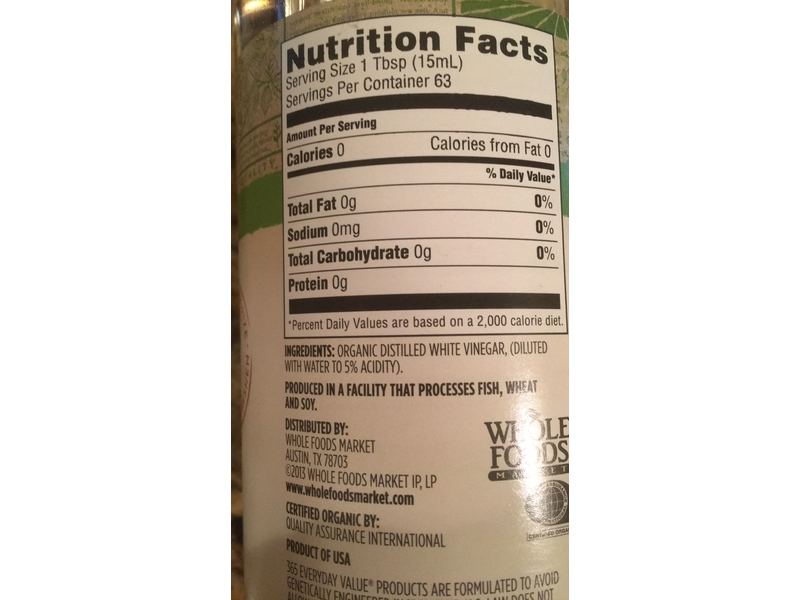 365 Everyday Value Organic Distilled White Vinegar, 32 fl oz (946 mL)