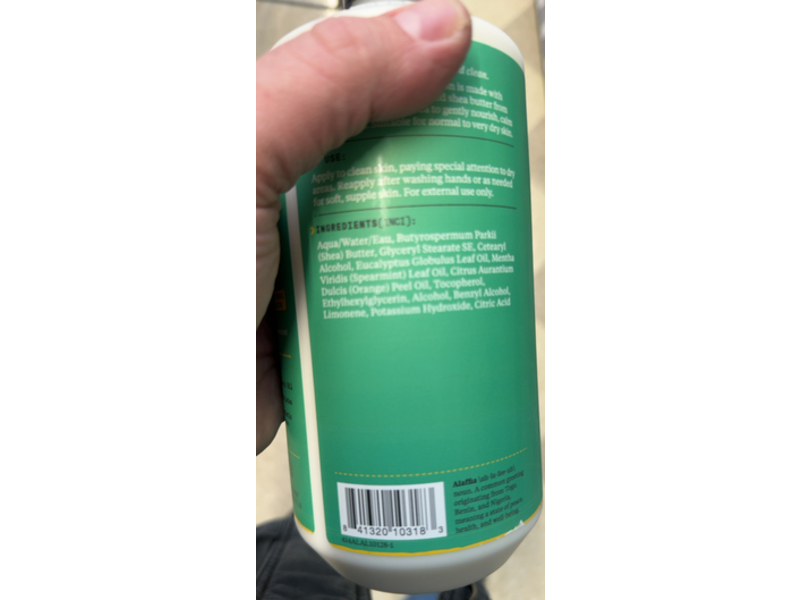 Alaffia Everyday Shea Body Lotion, Eucalyptus Mint, 32 fl oz/346 mL