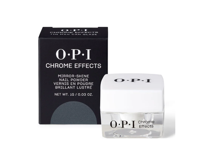 O.P.I Chrome Effects Nail Powder, Tin Man Can Glaze, 0.03 oz/1 g