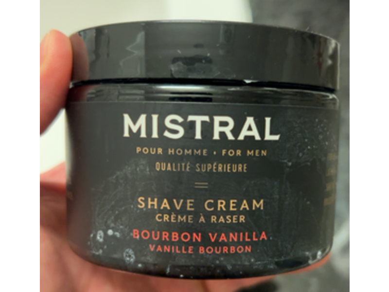 Mistral Shave Cream, Bourbon Vanilla, 9 oz/255 g
