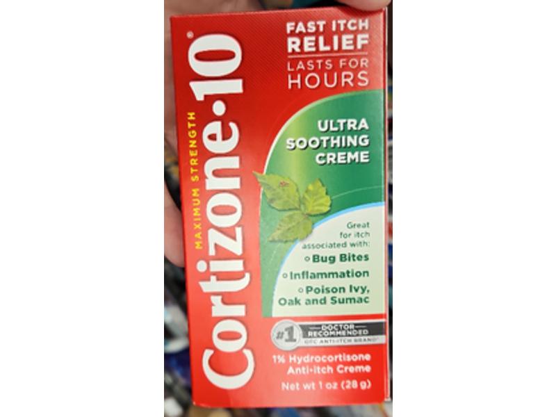 Cortizone 10 Fast Itch Relief Ultra Soothing Cream, Maximum Strength, 1 oz/28 g