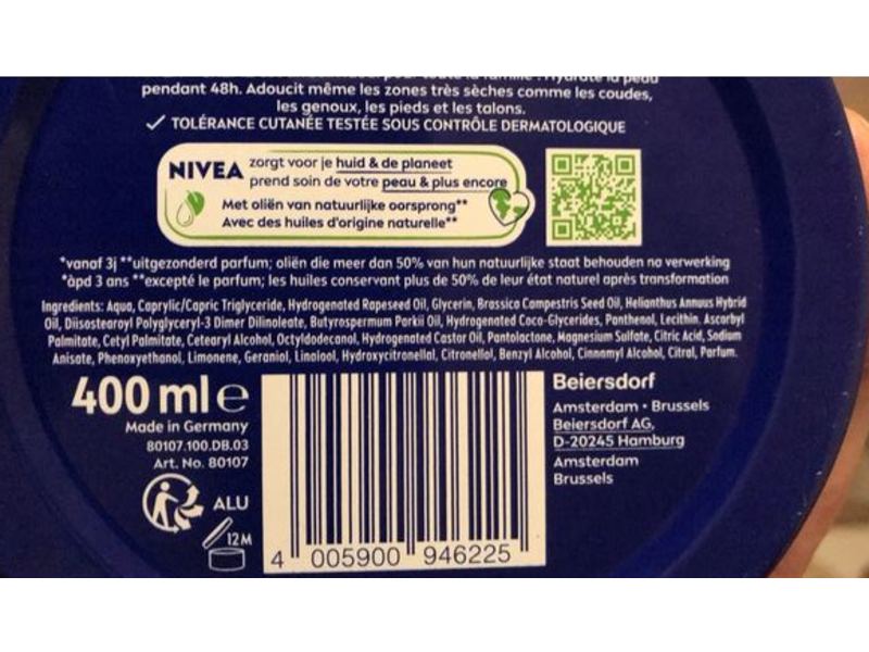 Nivea Cream, 400 mL