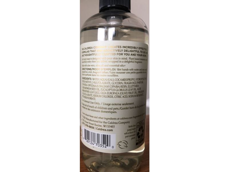 Caldrea Hand Wash Soap, Gilded Balsam Birch, 10.8 fl oz/319 mL