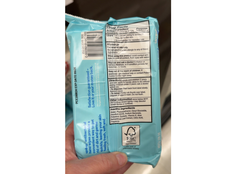 Up & Up Antibacterial Hand Wipes, Fresh Scent, 40 Count