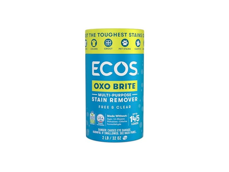 Ecos Oxo Brite Multi-Purpose Stain Remover, Free & Clear, 145 Loads, 32 oz