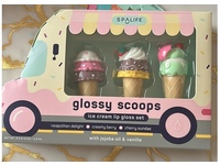 Spalife Glossy Scoops Ice Cream Lip Gloss Set, Nepolitan Delight, Creamy Berry, Cherry Sundae, 0.12 oz/3.8 mL, 3 Count - thumbnail 2