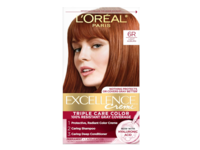 L'oreal Paris Excellence Creme Triple care Color Permanent Hair Color, 6R Light Auburn, 1 Application - thumbnail 1