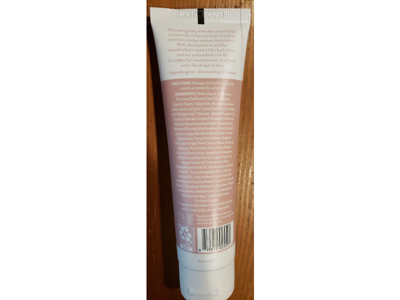 Rooted Beauty Hydrating Hand Cream, Rose Petal, R7, 2 fl oz/59 mL