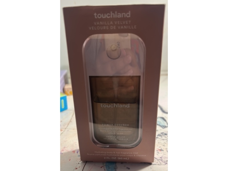 Touchland Power Essence Hydrating Body & Hair Fragrance, Vanilla Velvet, 2 fl oz/60 mL