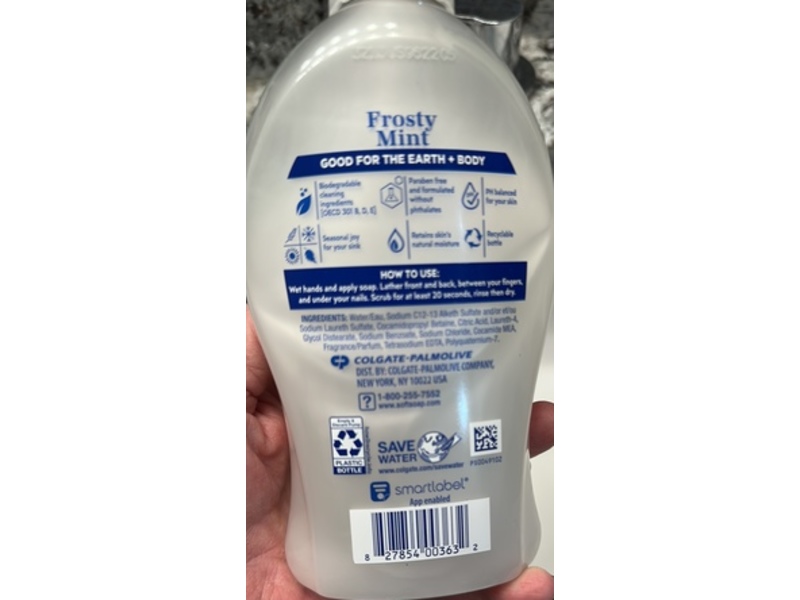 Softsoap Frosty Mint Liquid Hand Soap, Peppermint Scent, 11.25 fl oz/332 mL, Pack Of 2