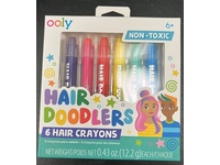 Ooly Hair Doodlers Hair Crayons, 0.43 oz/12.2 g, 6 Count - thumbnail 2