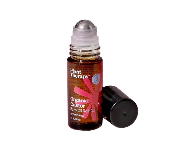 Plant Therapy Body Oil Roll-On, Organic Castor, 1 fl oz/30 mL