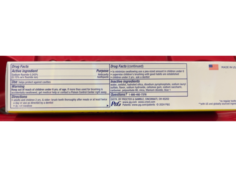 Crest 3D White Toothpaste, Advanced Radiant Mint, 3.3 oz/93 g, Pack Of 2