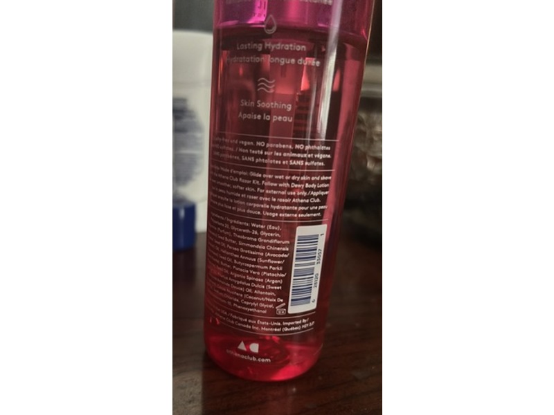 Athena Club Glossy Shave Oil, Super Pink, 8 oz/236 mL