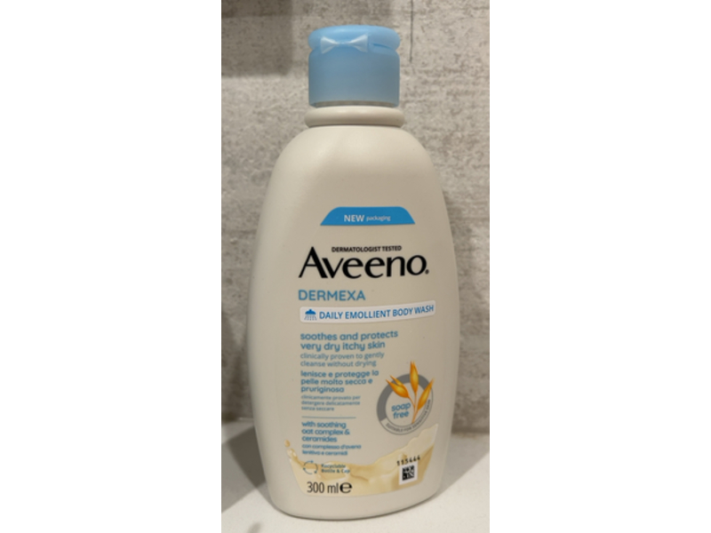 Aveeno Dermexa Daily Emollient Body Wash, Soothing Oat Complex & Ceramides, 300 mL