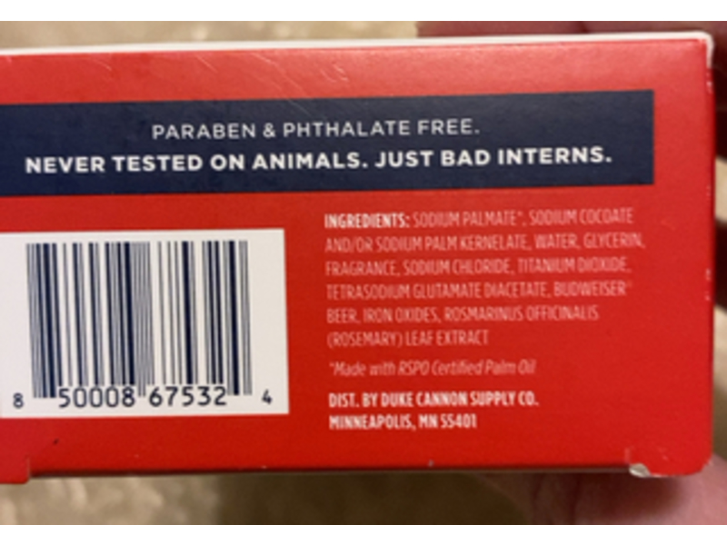 Duke Cannon Supply Co. Great American Beer Soap, Cedarwood Scent, 10 oz