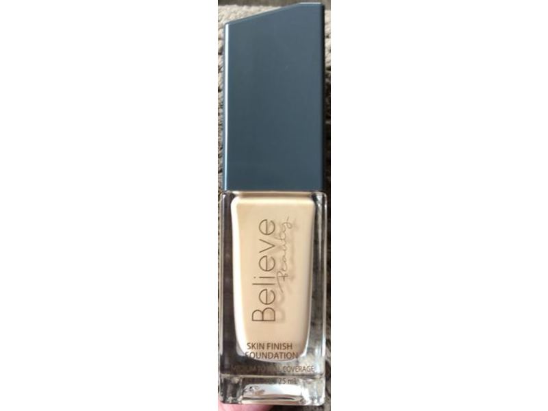 Believe Beauty Skin Finish Foundation, Nude, 0.85 fl oz/25 mL