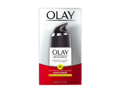 Olay Regenerist Regenerating Lotion Sunscreen, SPF 50, 1.7 fl oz/50 mL
