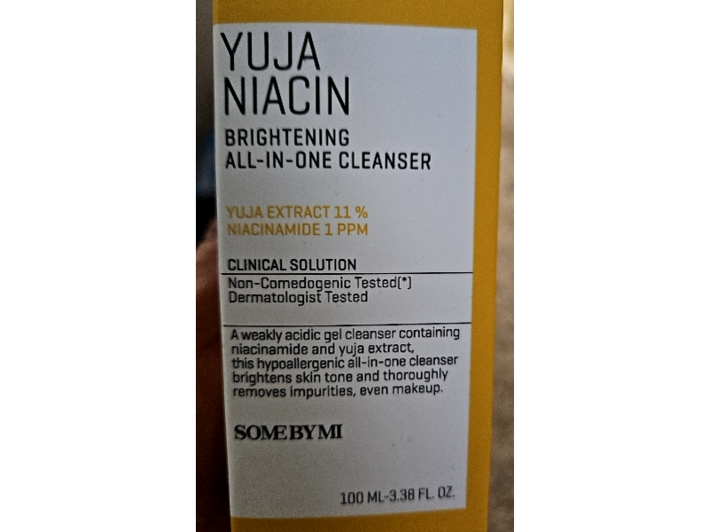 Some By Mi Brightening All In One Cleanser, Yuja Niacin, 3.38 fl oz/100 mL